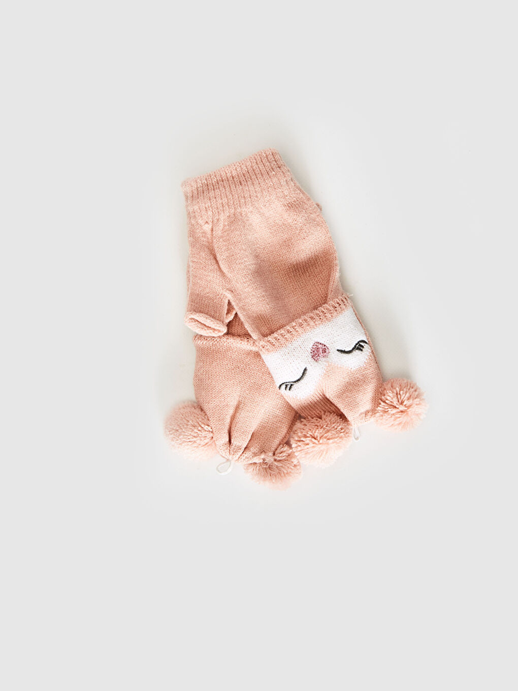 LCW ACCESSORIES Mädchen Strickhandschuhe mit süßem Gesichtsdetail -0W6995Z4-E6T