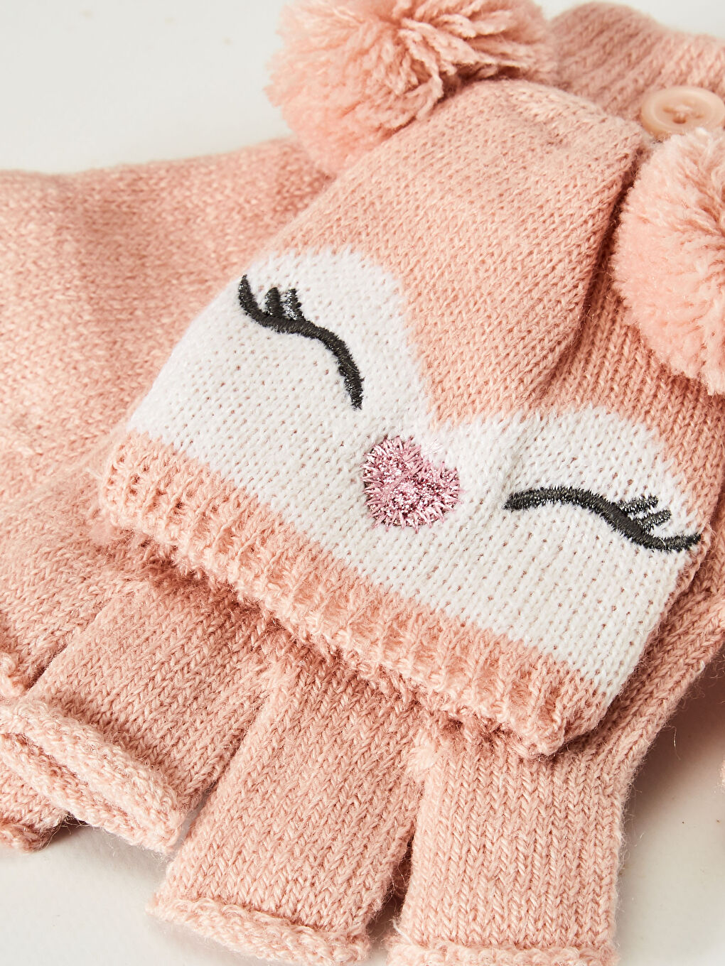 LCW ACCESSORIES Mädchen Strickhandschuhe mit süßem Gesichtsdetail -0W6995Z4-E6T
