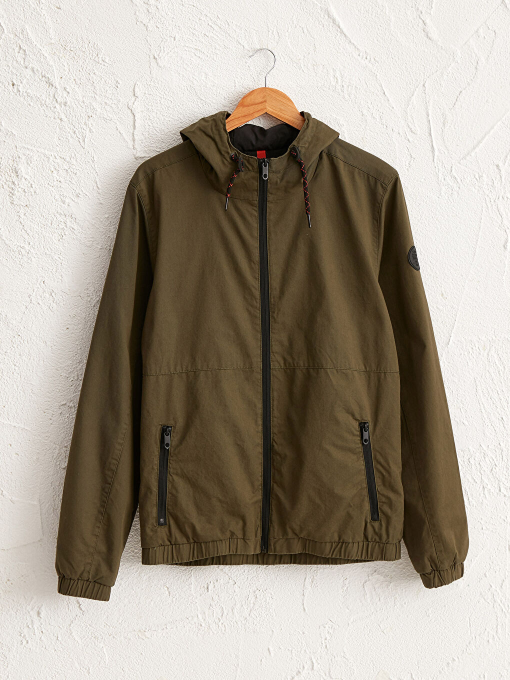 Slim Fit Top Collar Hooded Thin Coat