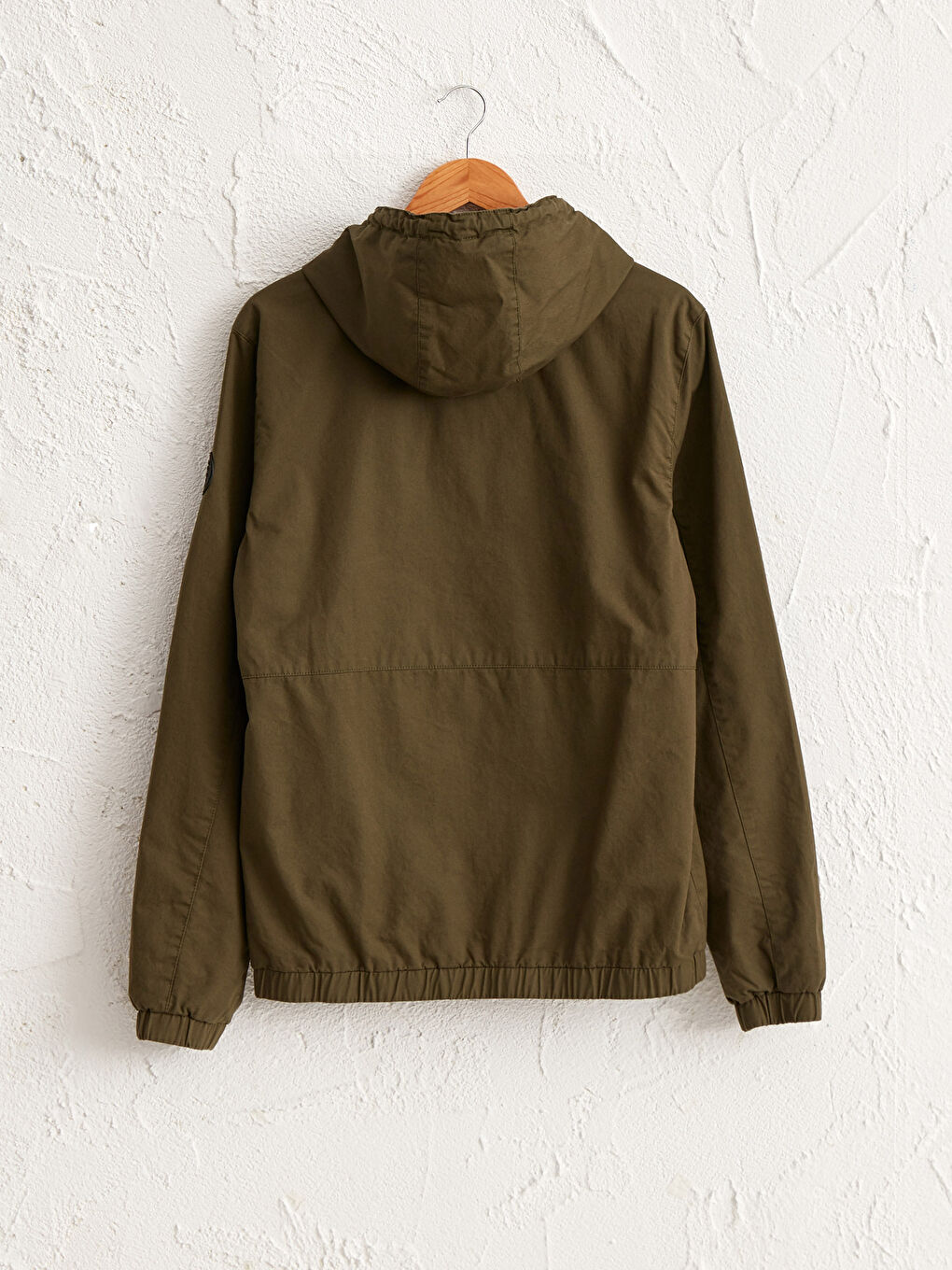 Slim Fit Top Collar Hooded Thin Coat-1