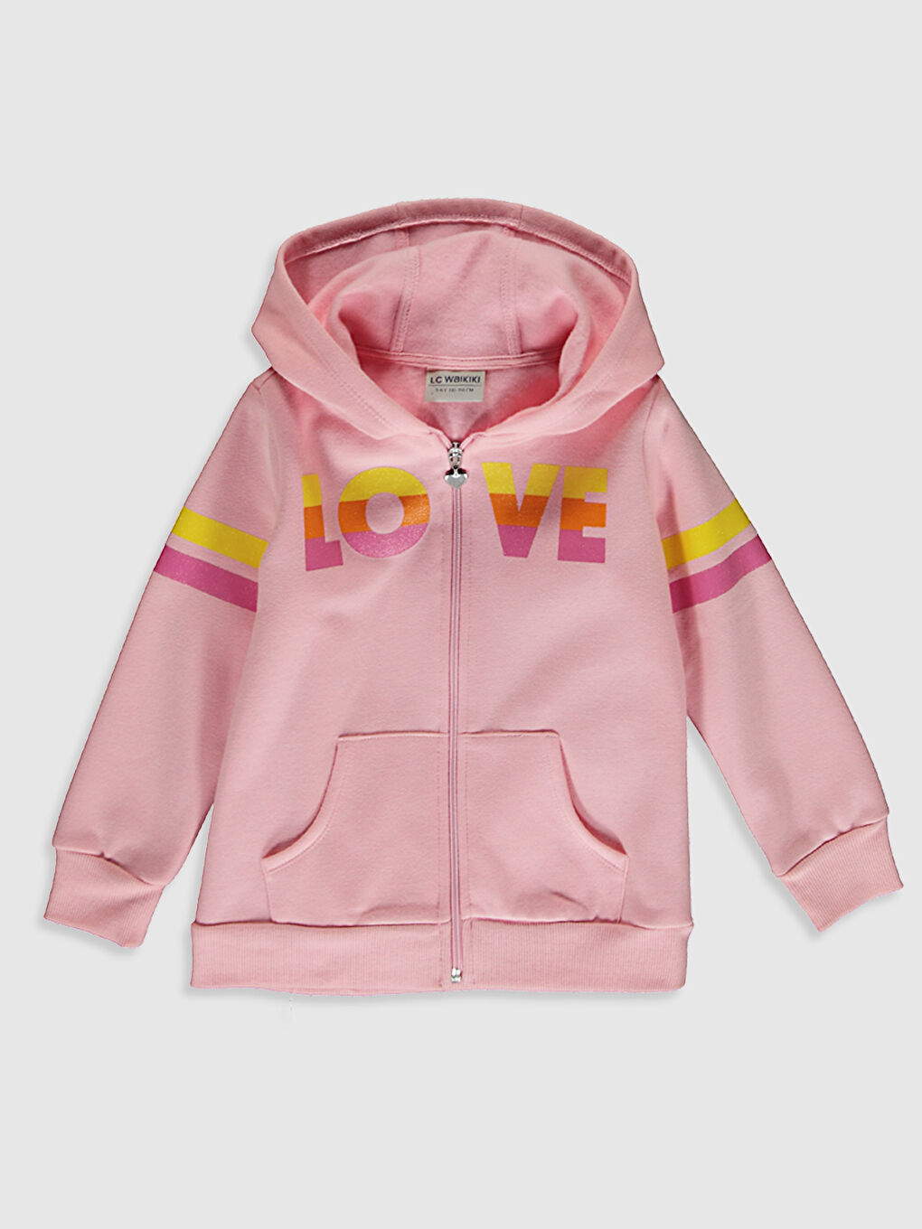 LCW Kids Girl's Zip-Down Hoodie -0W7101Z4-G0G
