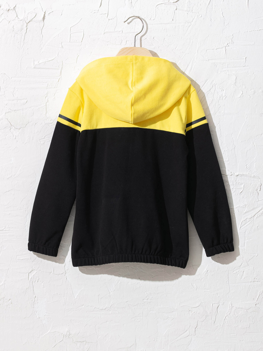 Siyah Kız Çocuk Fermuarlı Kapüşonlu Sweatshirt-1