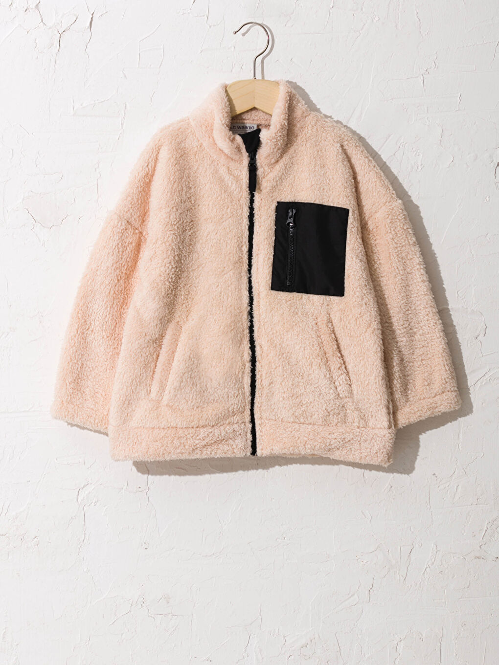 Kız Çocuk Fermuarlı Pelüş Sweatshirt