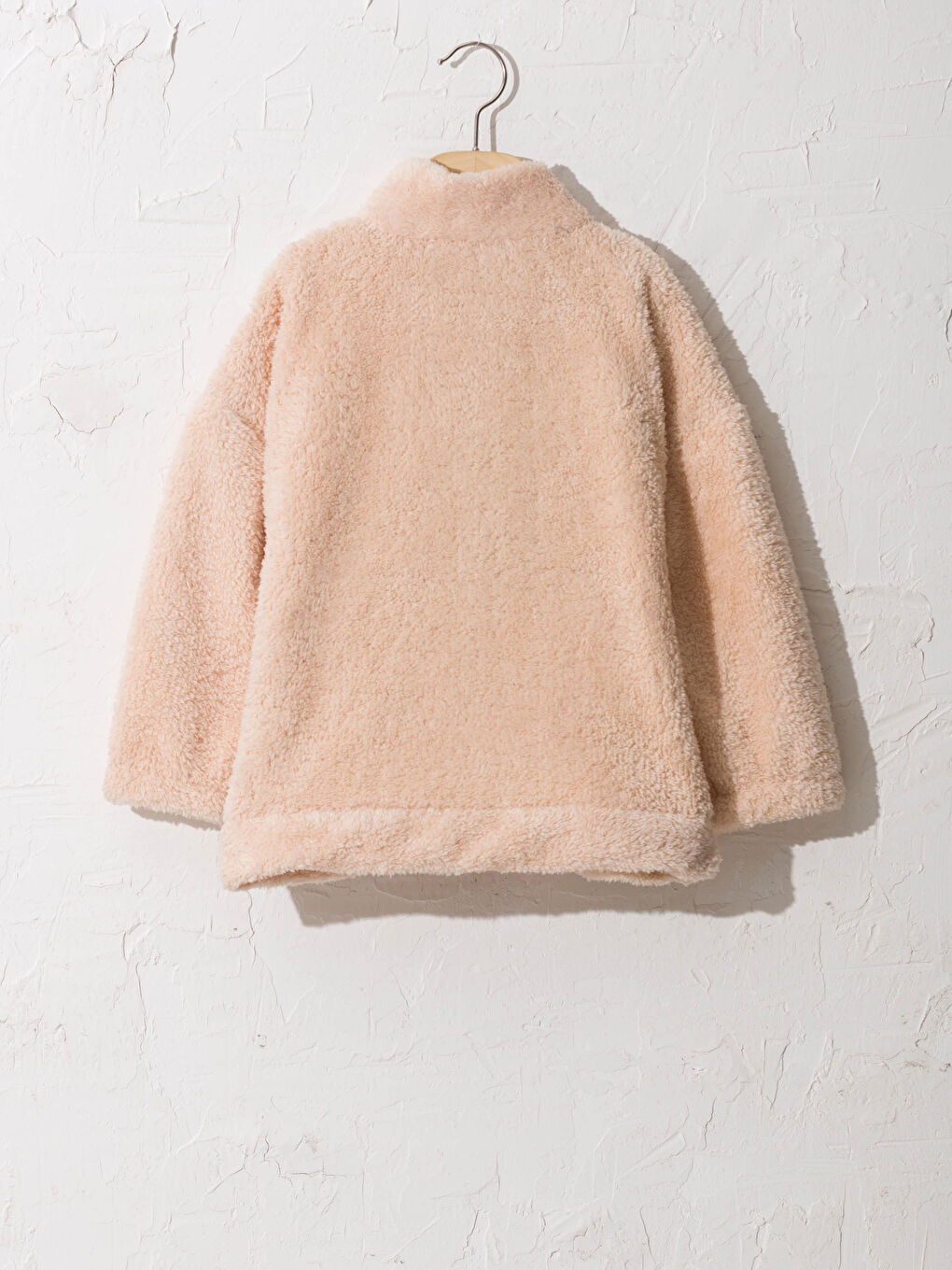 Kız Çocuk Fermuarlı Pelüş Sweatshirt-1