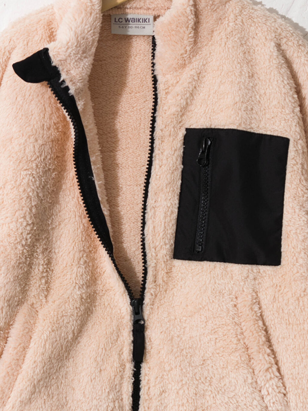 Kız Çocuk Fermuarlı Pelüş Sweatshirt-2