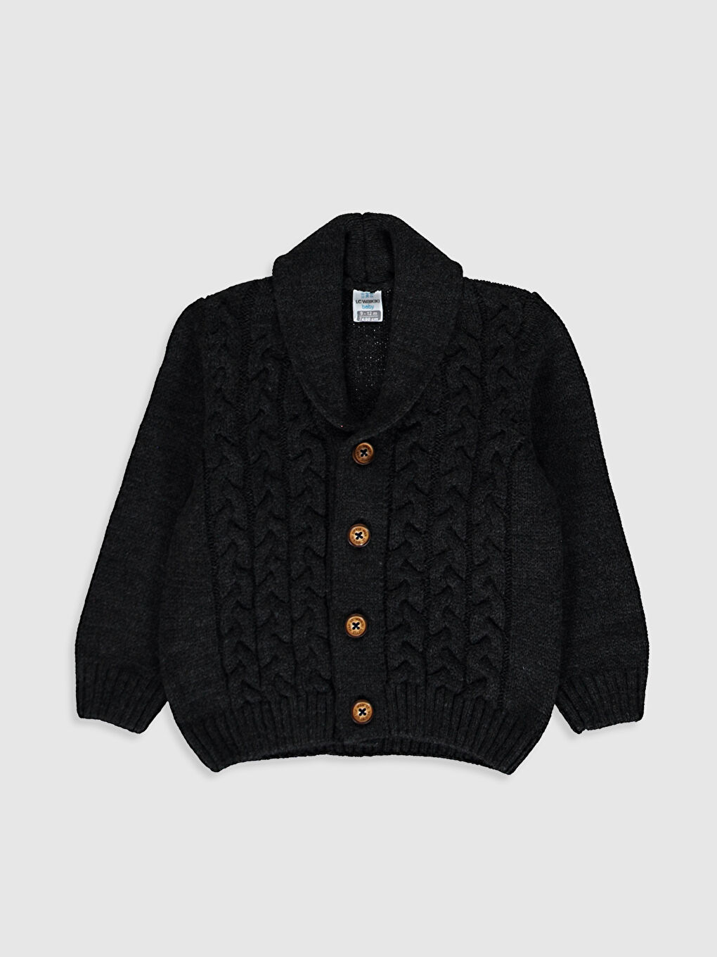 Antrasit Erkek Bebek Triko Hırka