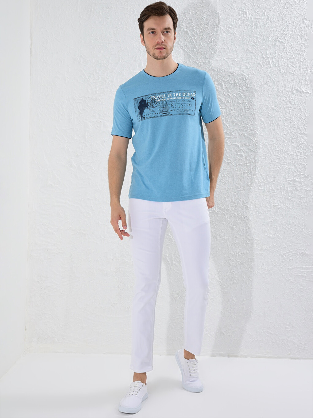 Crew Neck Printed T-shirt-4
