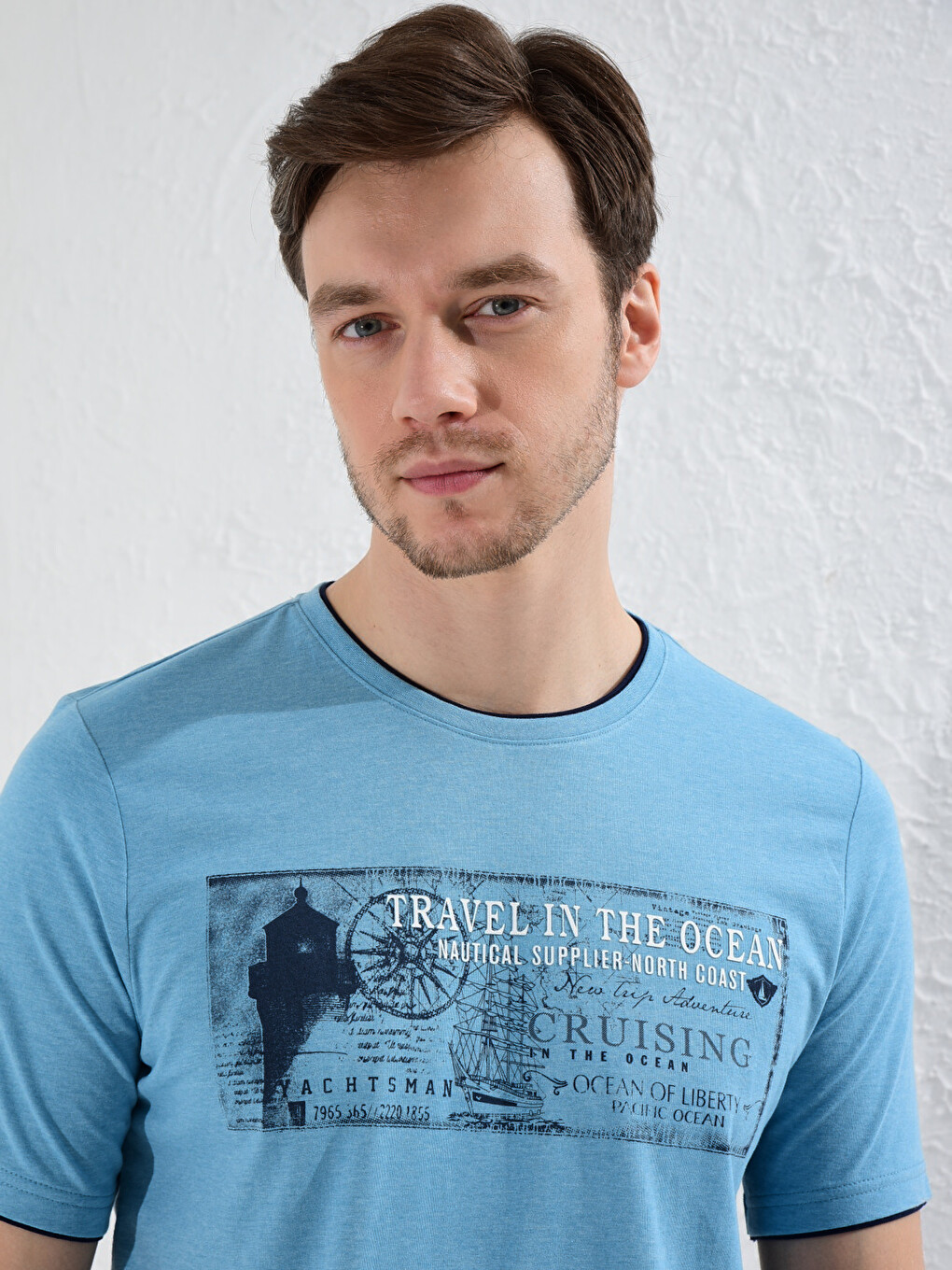 Crew Neck Printed T-shirt-5