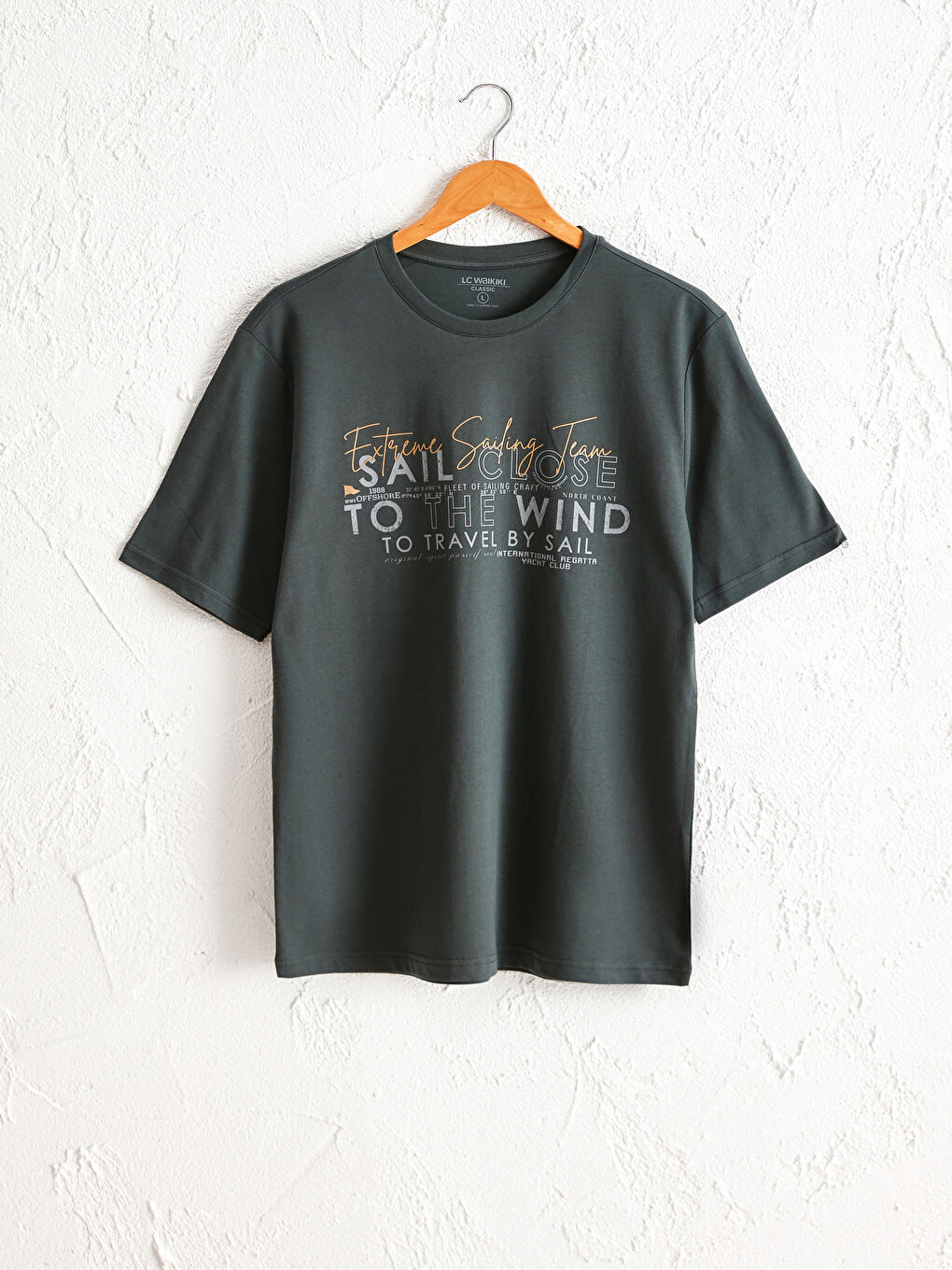 Crew Neck Printed Combed Cotton T-Shirt