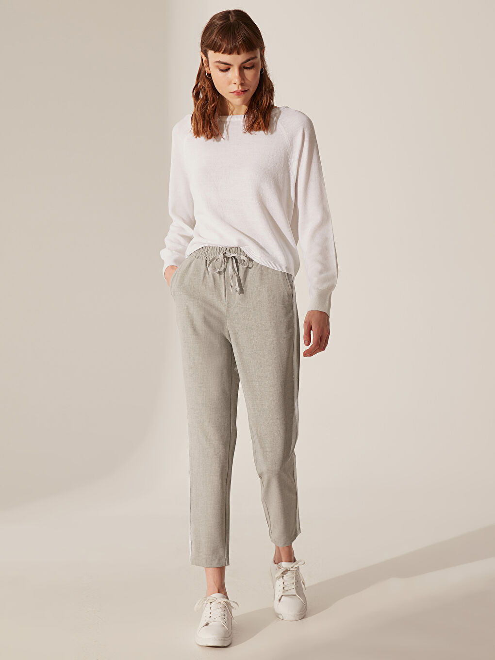 Свитер с длинным рукавом и вырезом лодочкой для женщин-2