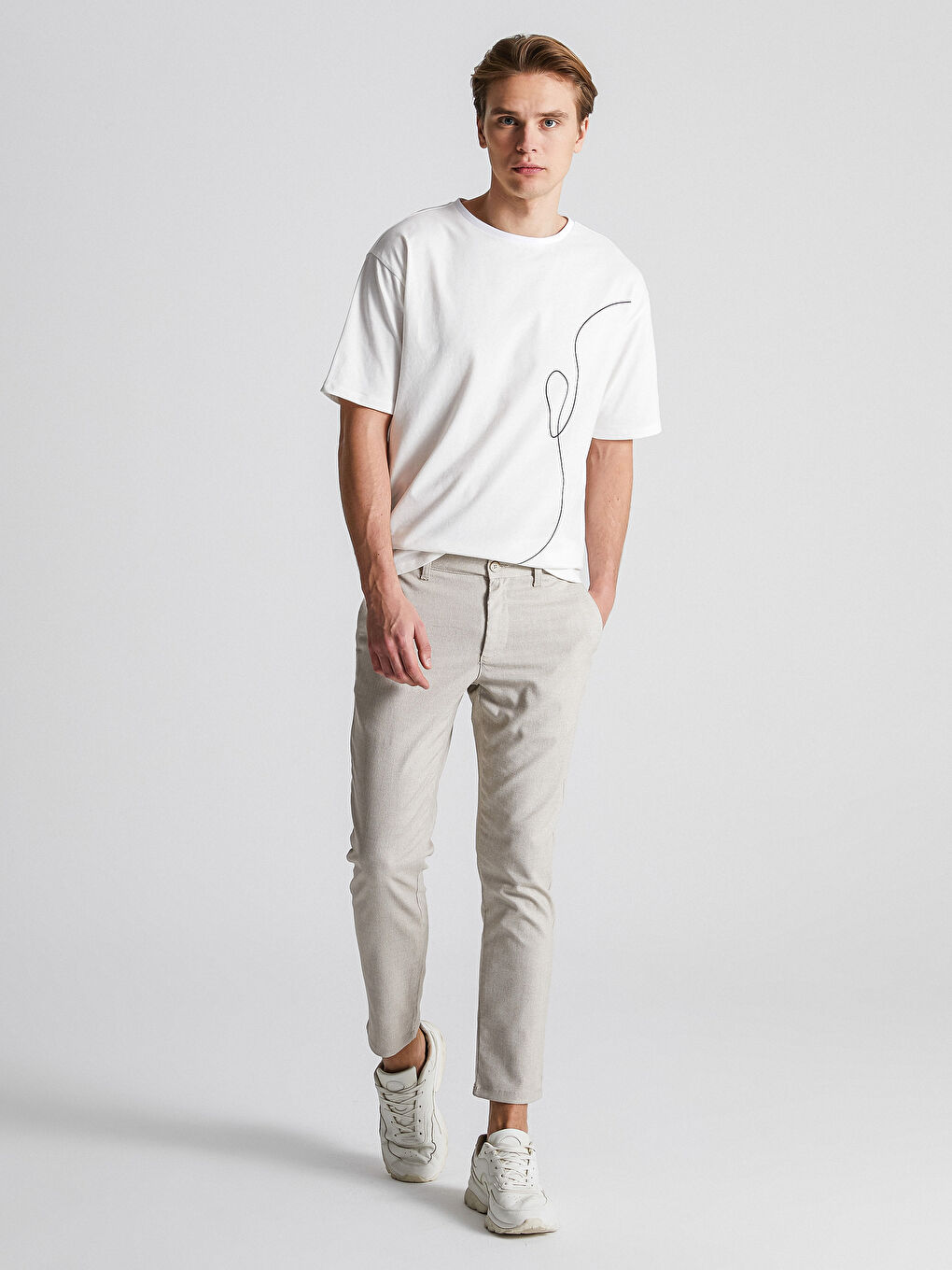 LCW Vision Slim Fit Polyviscose Men's Trousers -0W7398Z8-CR8
