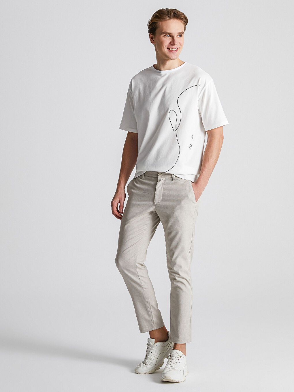 LCW Vision Slim Fit Polyviscose Men's Trousers -0W7398Z8-CR8