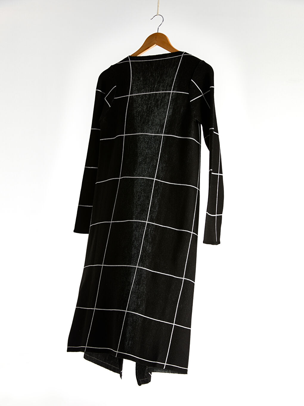 Cardigan en Maille Fine à Carreaux-2