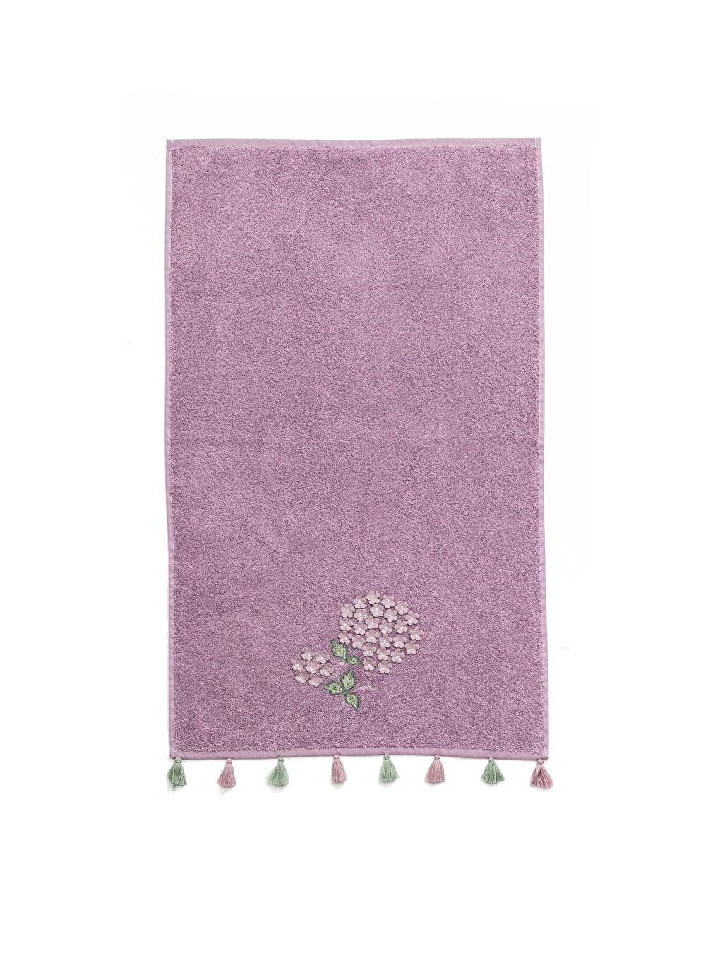 Embroidery and Tasselled Face Towel-1