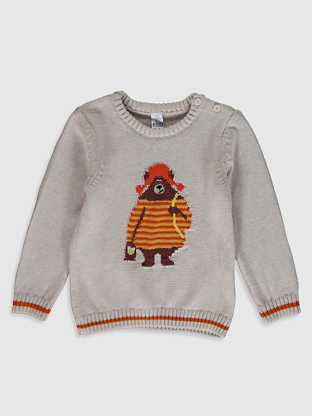 Ekru Erkek Bebek Triko Kazak