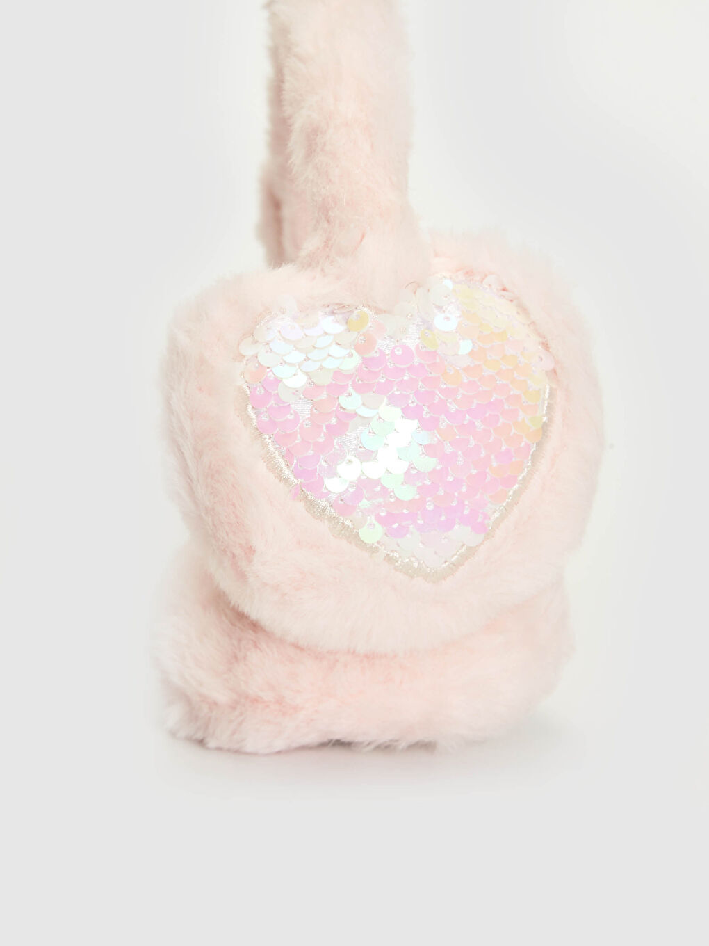 Pembe Kız Çocuk Pelüş Kulaklık-3