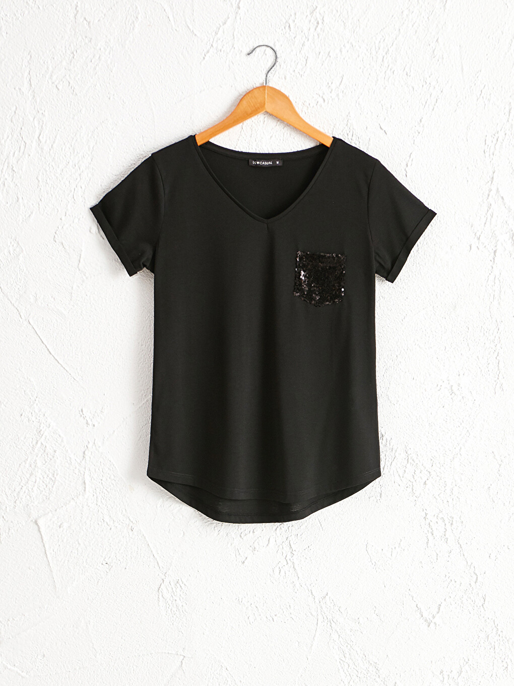 Spangled Pocket Detailed T-shirt