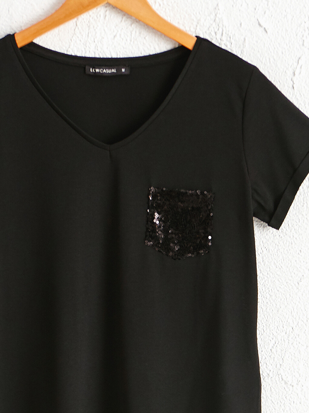 Spangled Pocket Detailed T-shirt-2