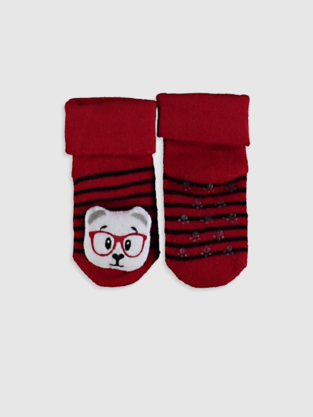 Kırmızı Erkek Bebek Soket Çorap-1