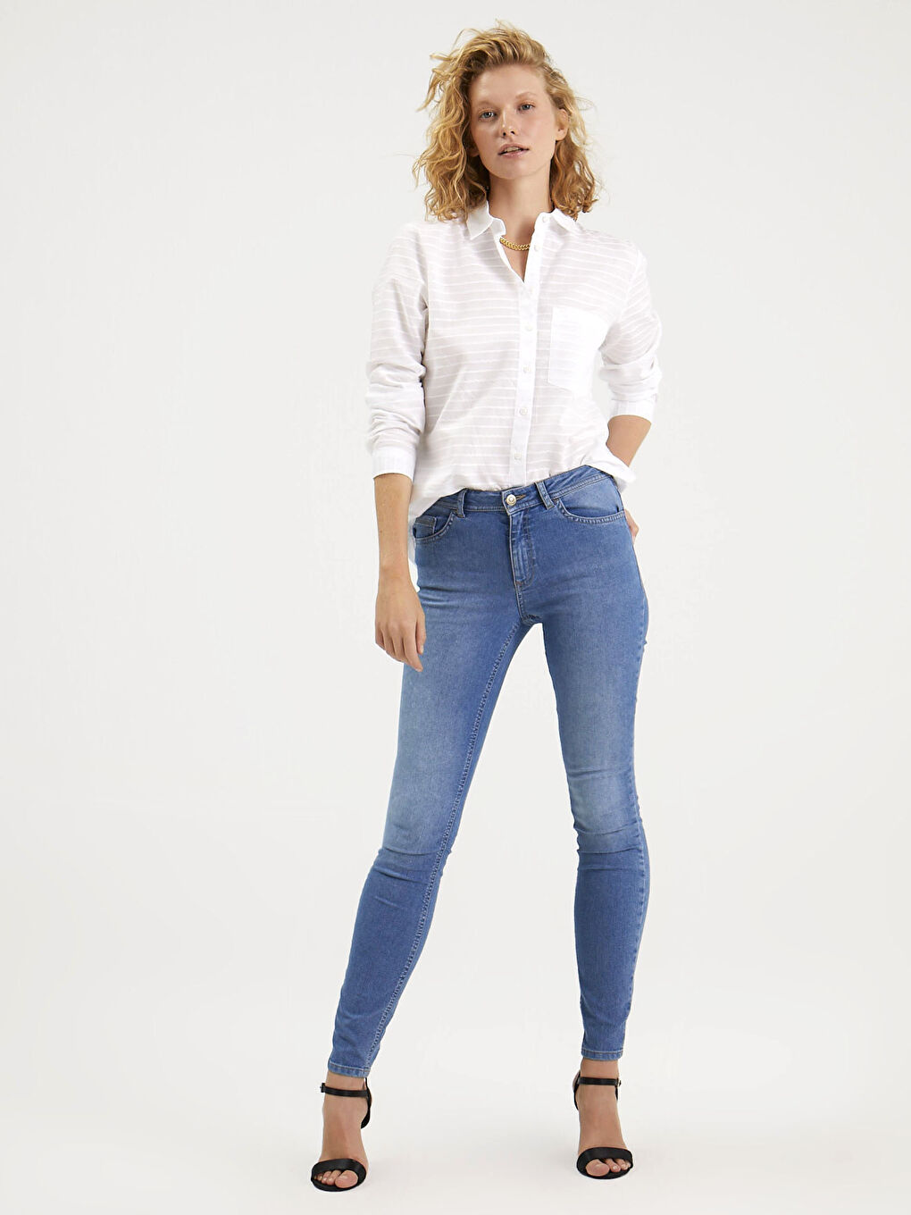 Normal Bel Mercury Skinny Fit Kadın Jean Pantolon-2