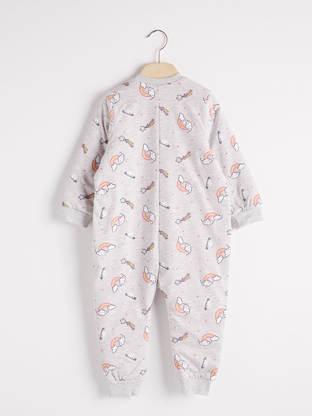 Gri Kız Bebek Baskılı Uyku Tulumu-1