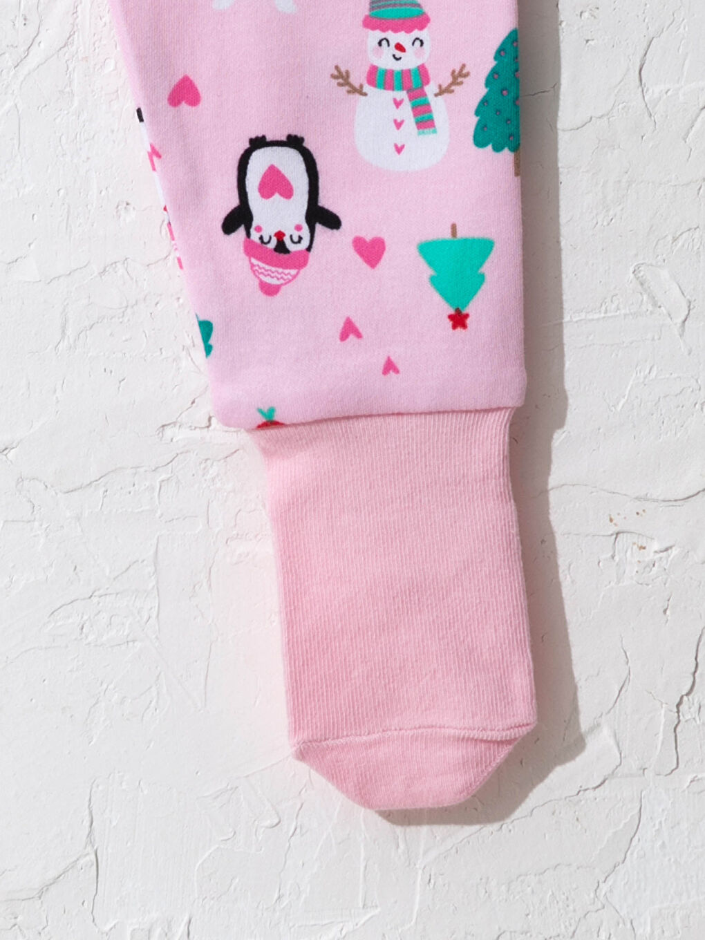 ٢-قطعة بنطلونات بيجامة بنات صغيرات مع شرابات-2