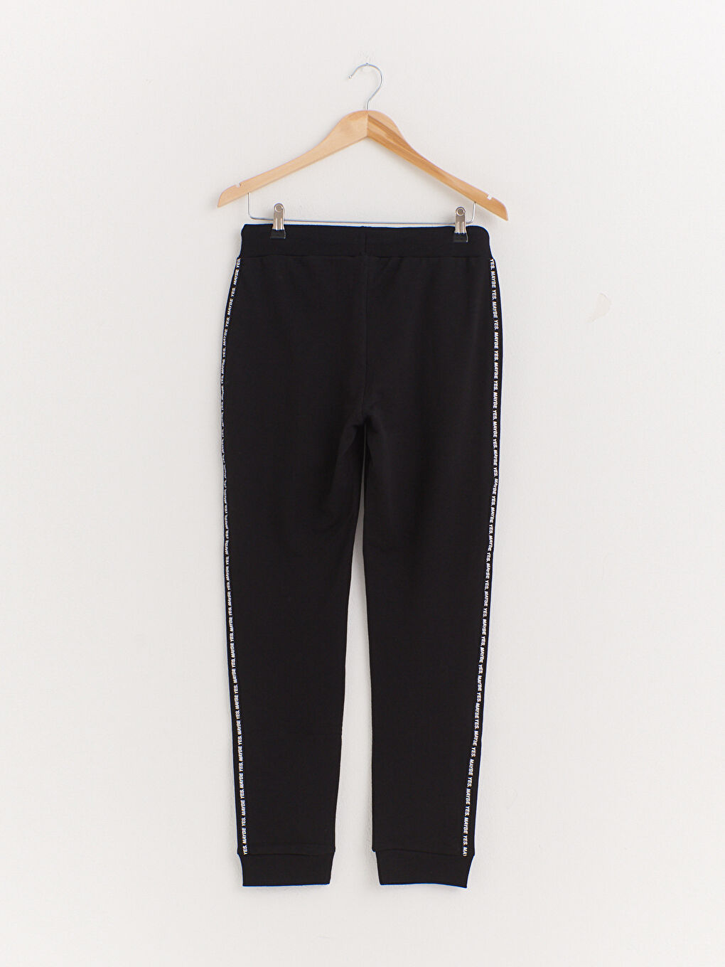 Elastic Waist Striped Trousers-1