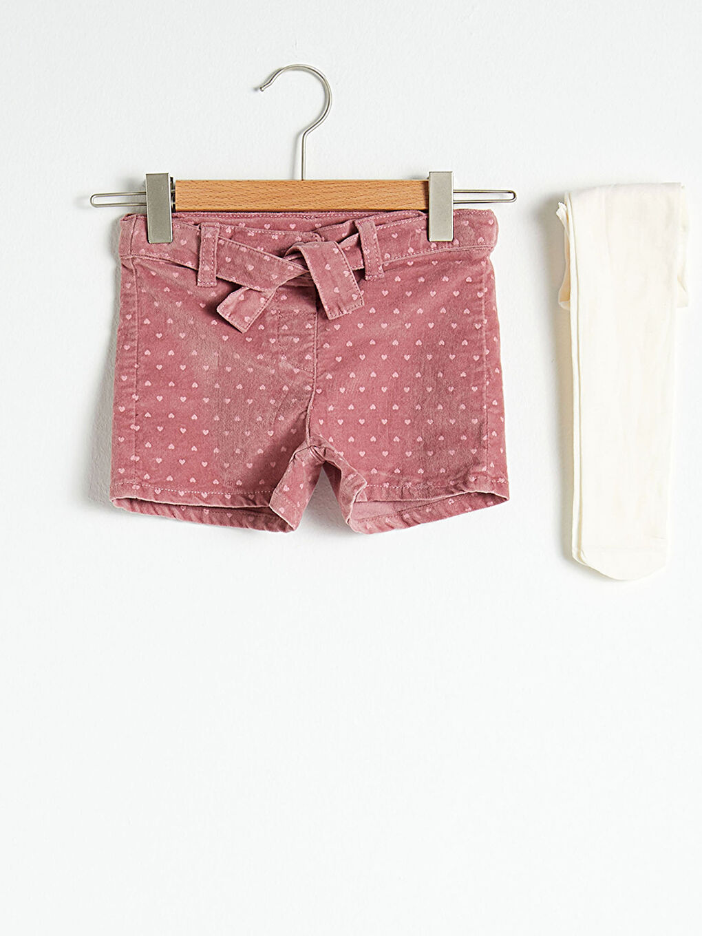 Short en velours pour bébé fille