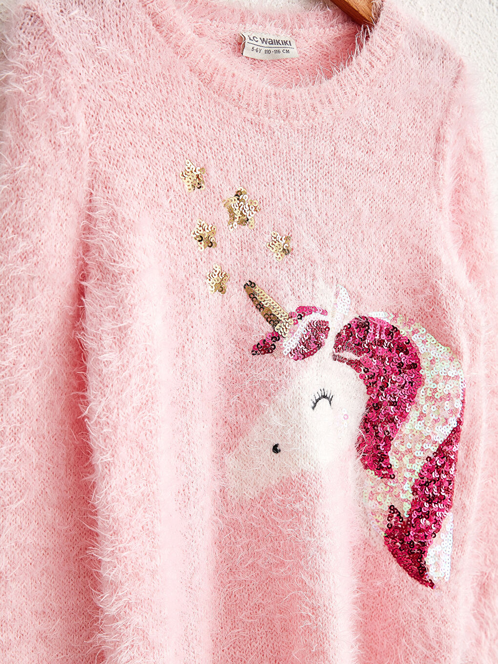 Қыздың жылтыр трикотаж жемпірі-2