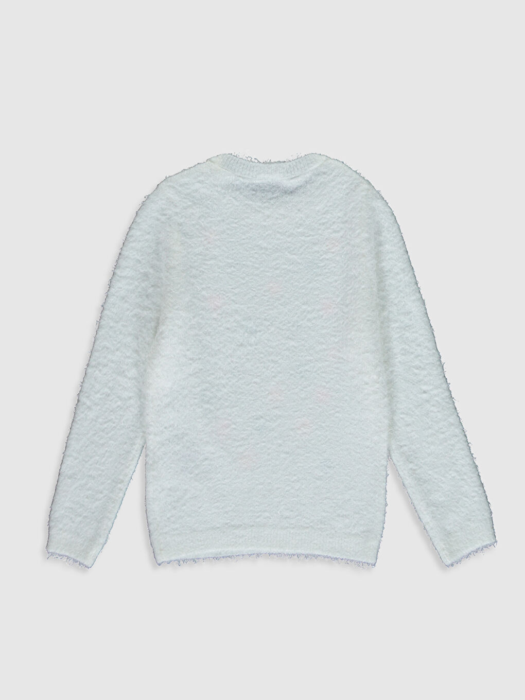 Қыздарға арналған өрнекті жеңіл трикотаж жемпір-1