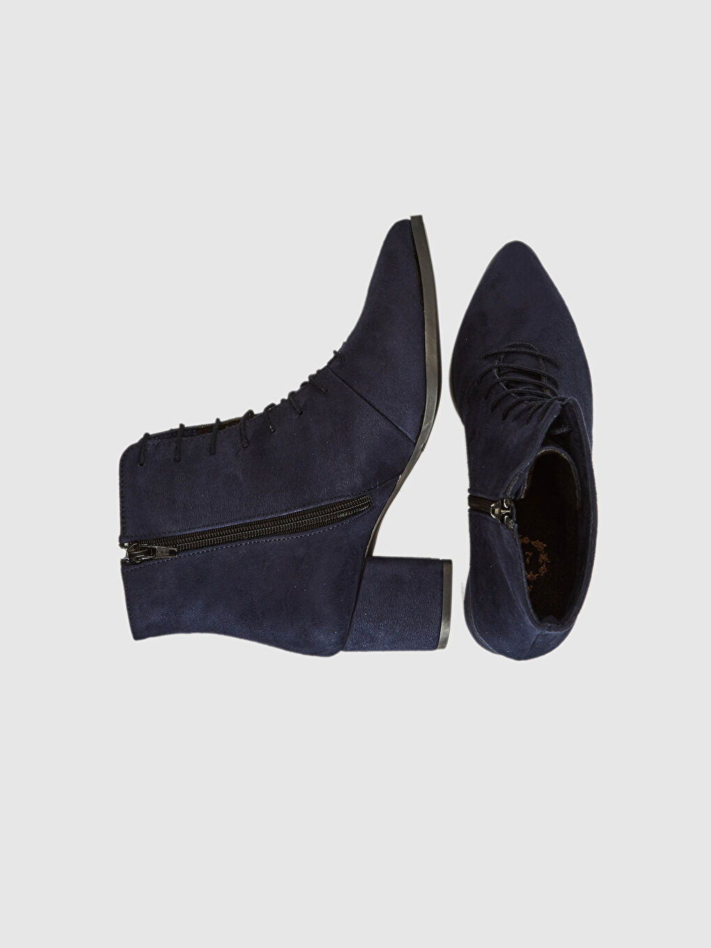 Lacivert Kadın Sivri Burun Topuklu Bot-2