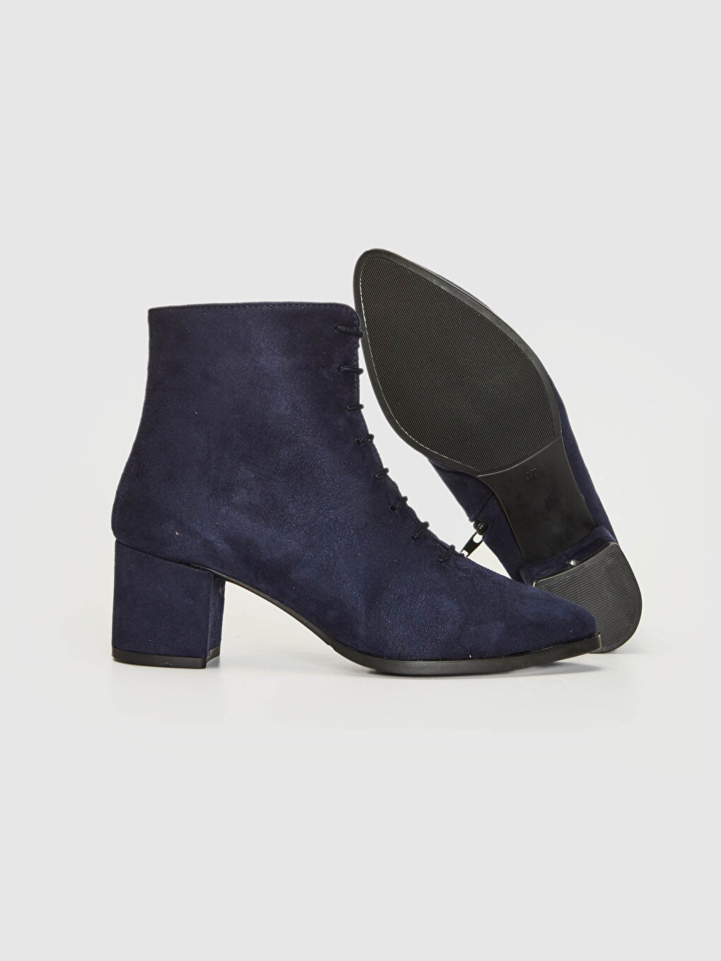 Lacivert Kadın Sivri Burun Topuklu Bot-3