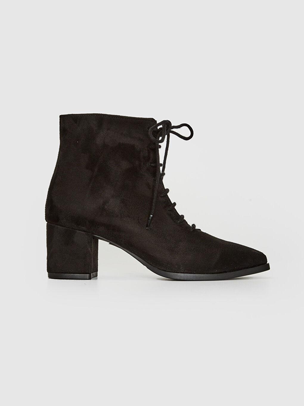 Siyah Kadın Sivri Burun Topuklu Bot-1