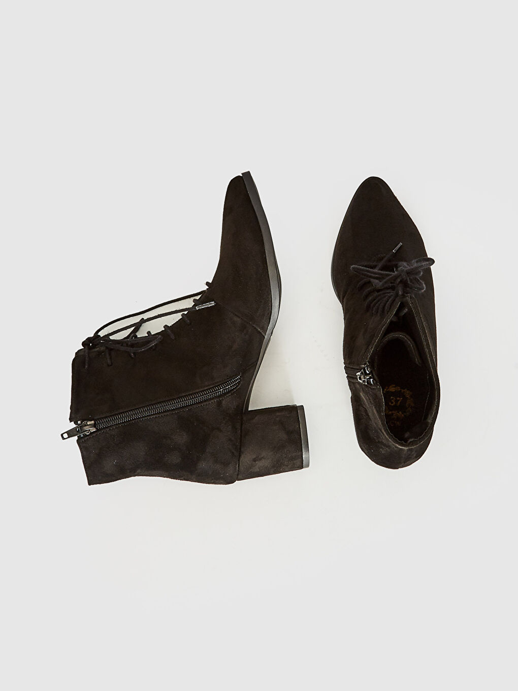 Siyah Kadın Sivri Burun Topuklu Bot-2