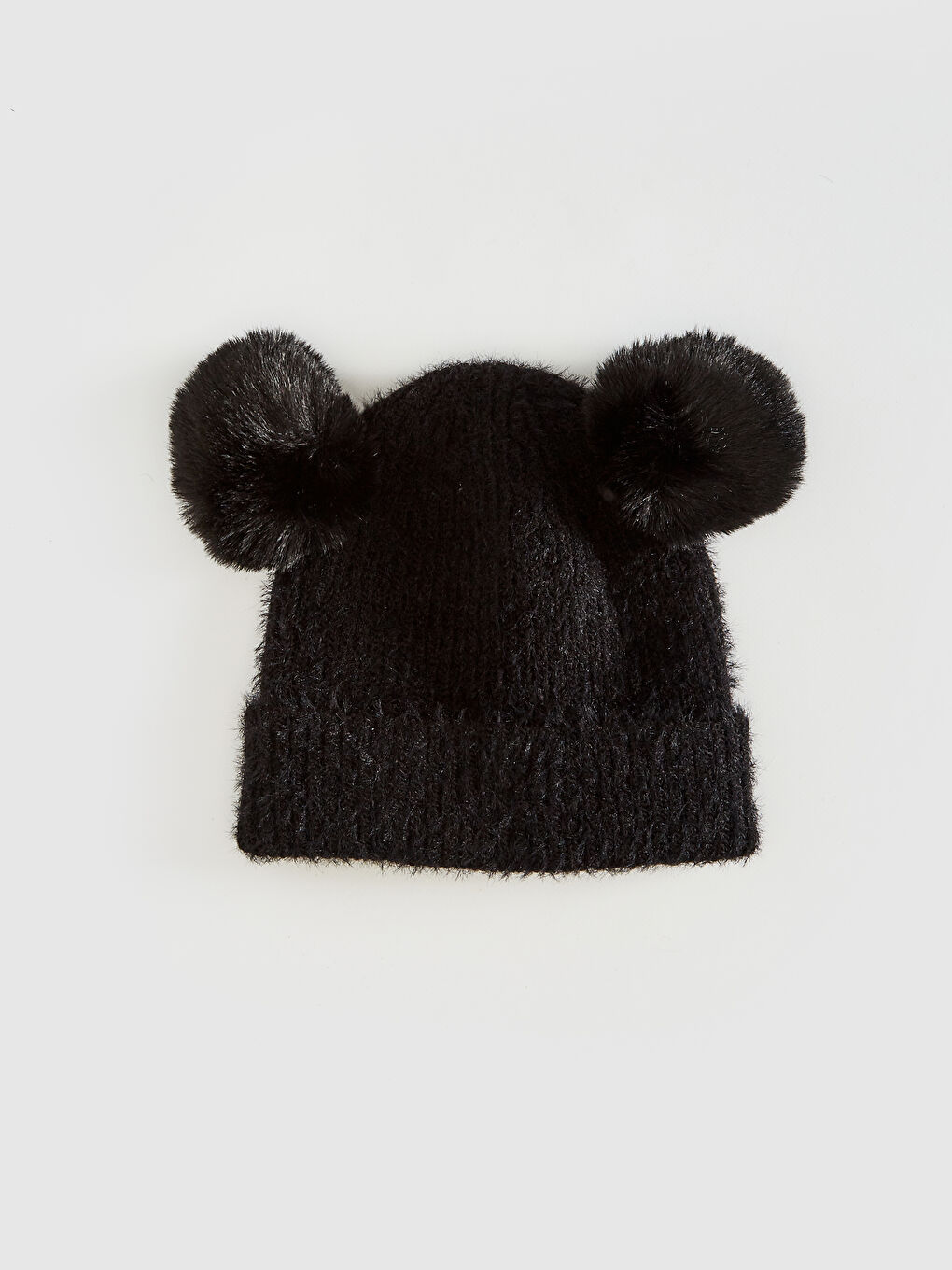 Қыздарға арналған трикотаж береті помпондары бар