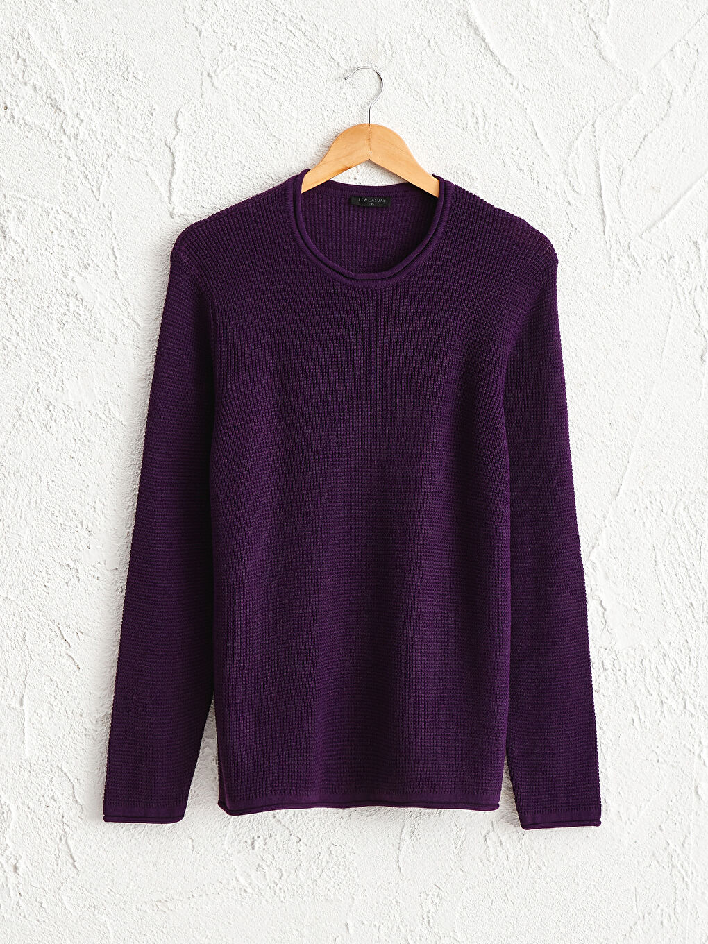 Crew Neck Basic Lightweight Tricot Jumper
