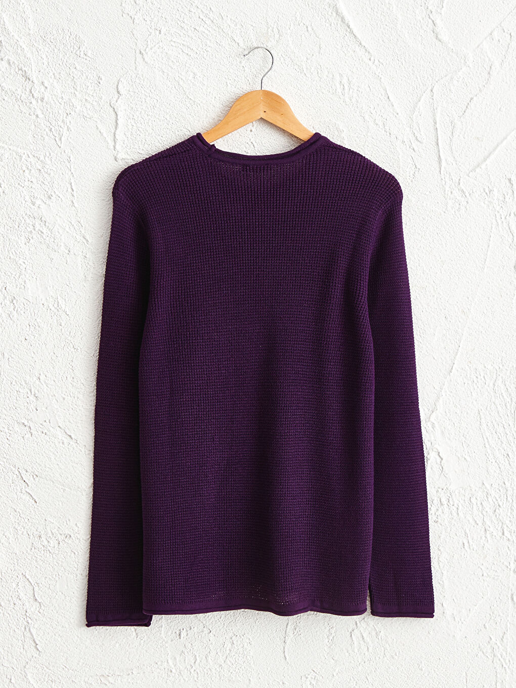 Crew Neck Basic Lightweight Tricot Jumper-1