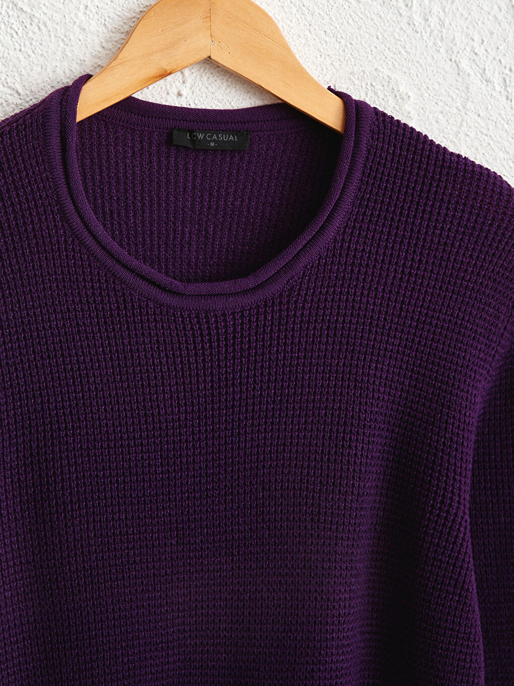 Crew Neck Basic Lightweight Tricot Jumper-2