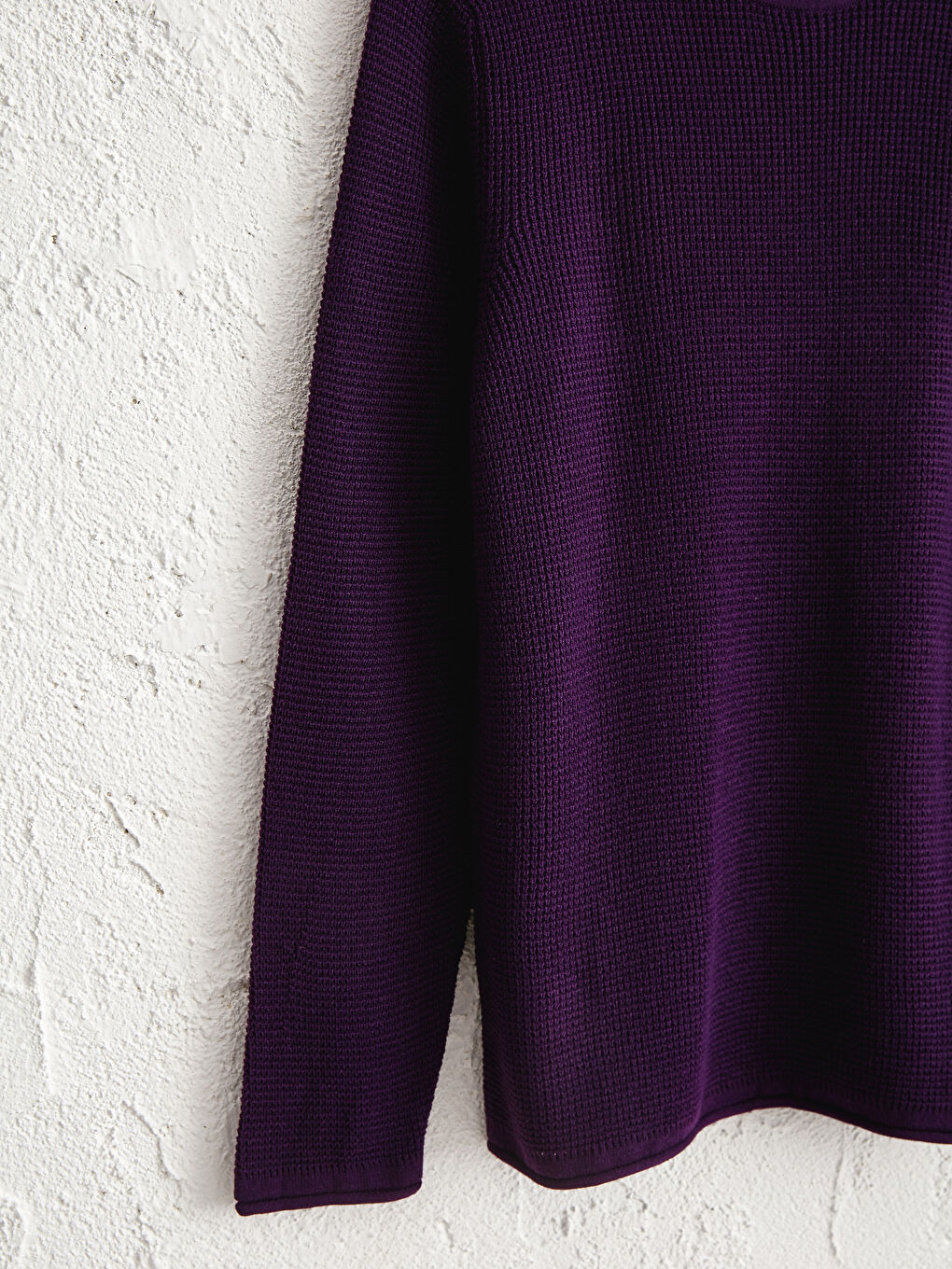 Crew Neck Basic Lightweight Tricot Jumper-3