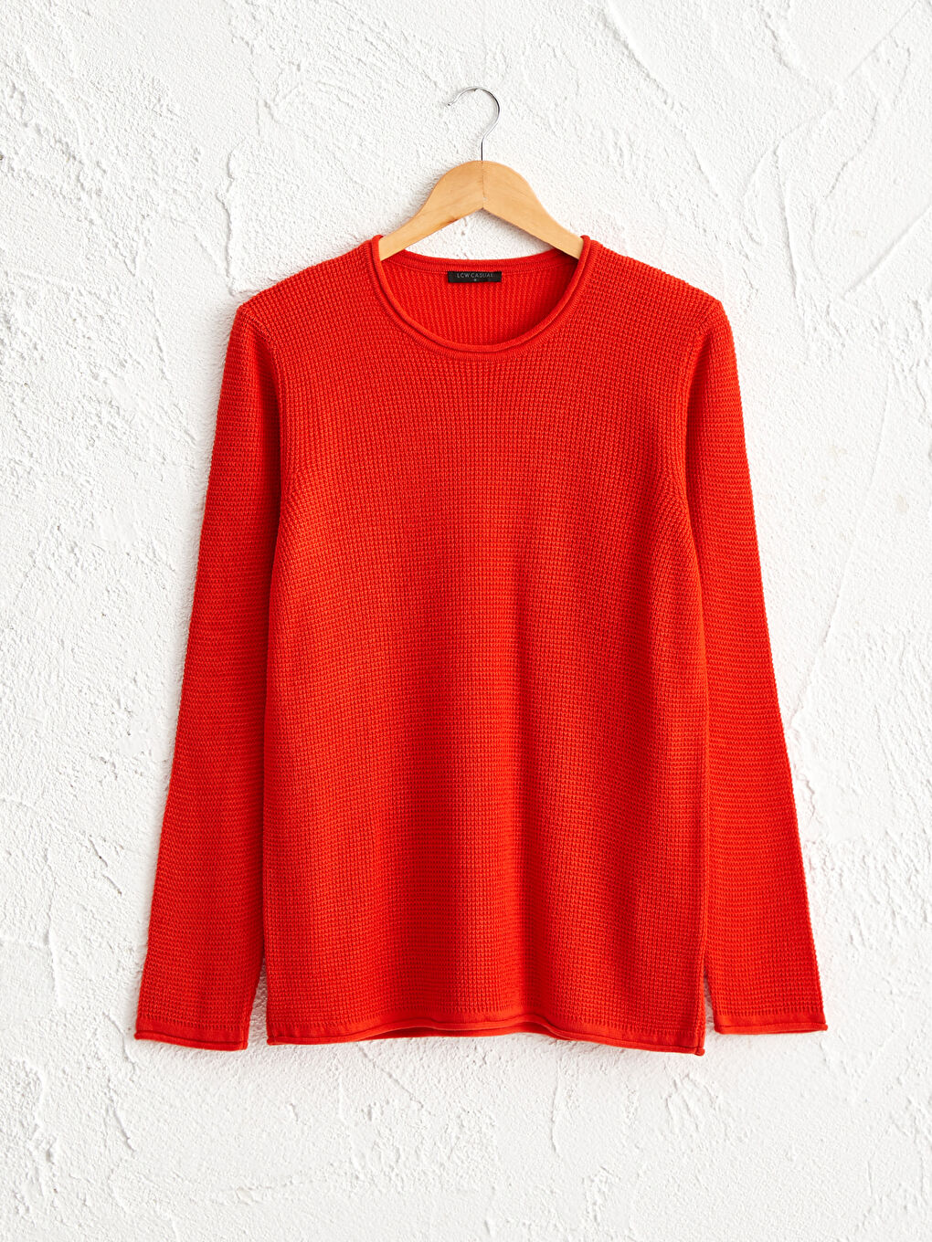 Crew Neck Basic Lightweight Tricot Jumper
