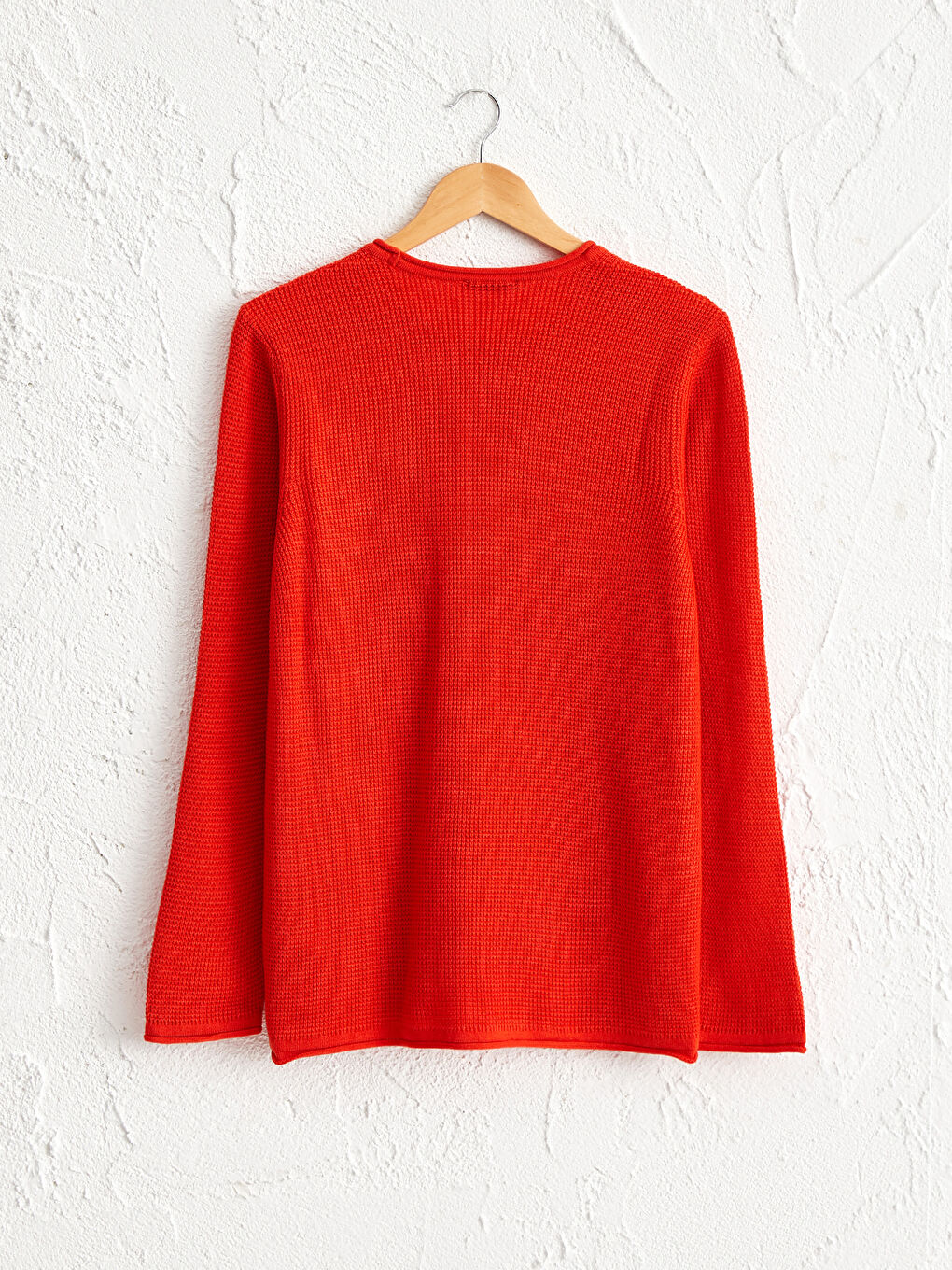 Crew Neck Basic Lightweight Tricot Jumper-1