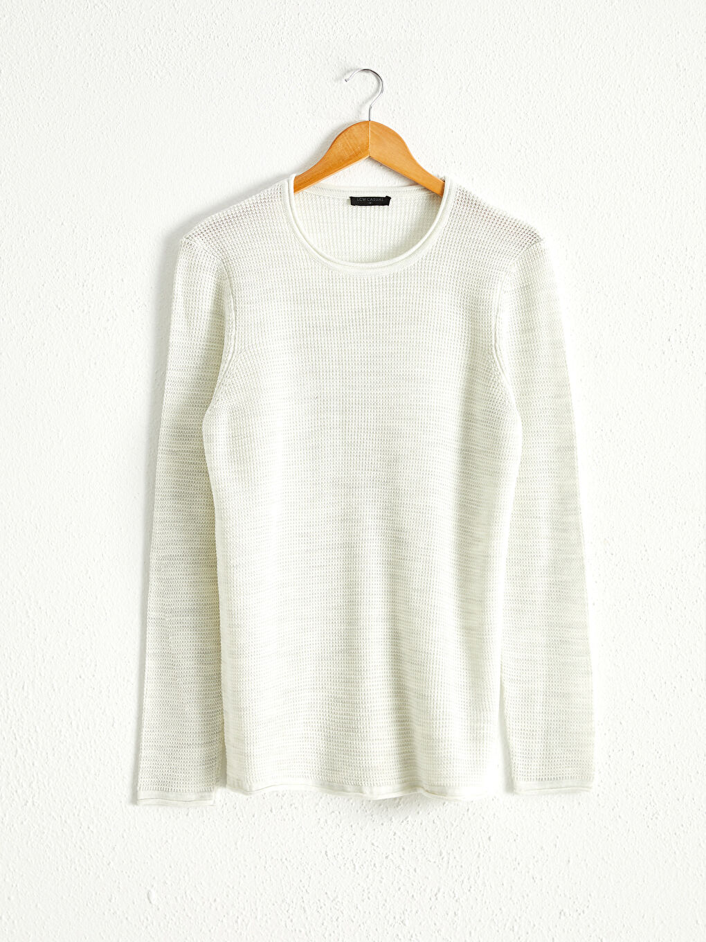 Crew Neck Basic Lightweight Tricot Jumper