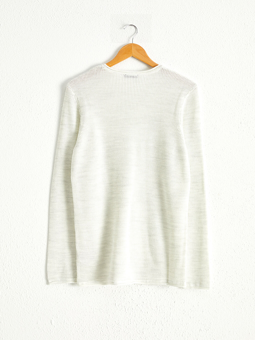 Crew Neck Basic Lightweight Tricot Jumper-1