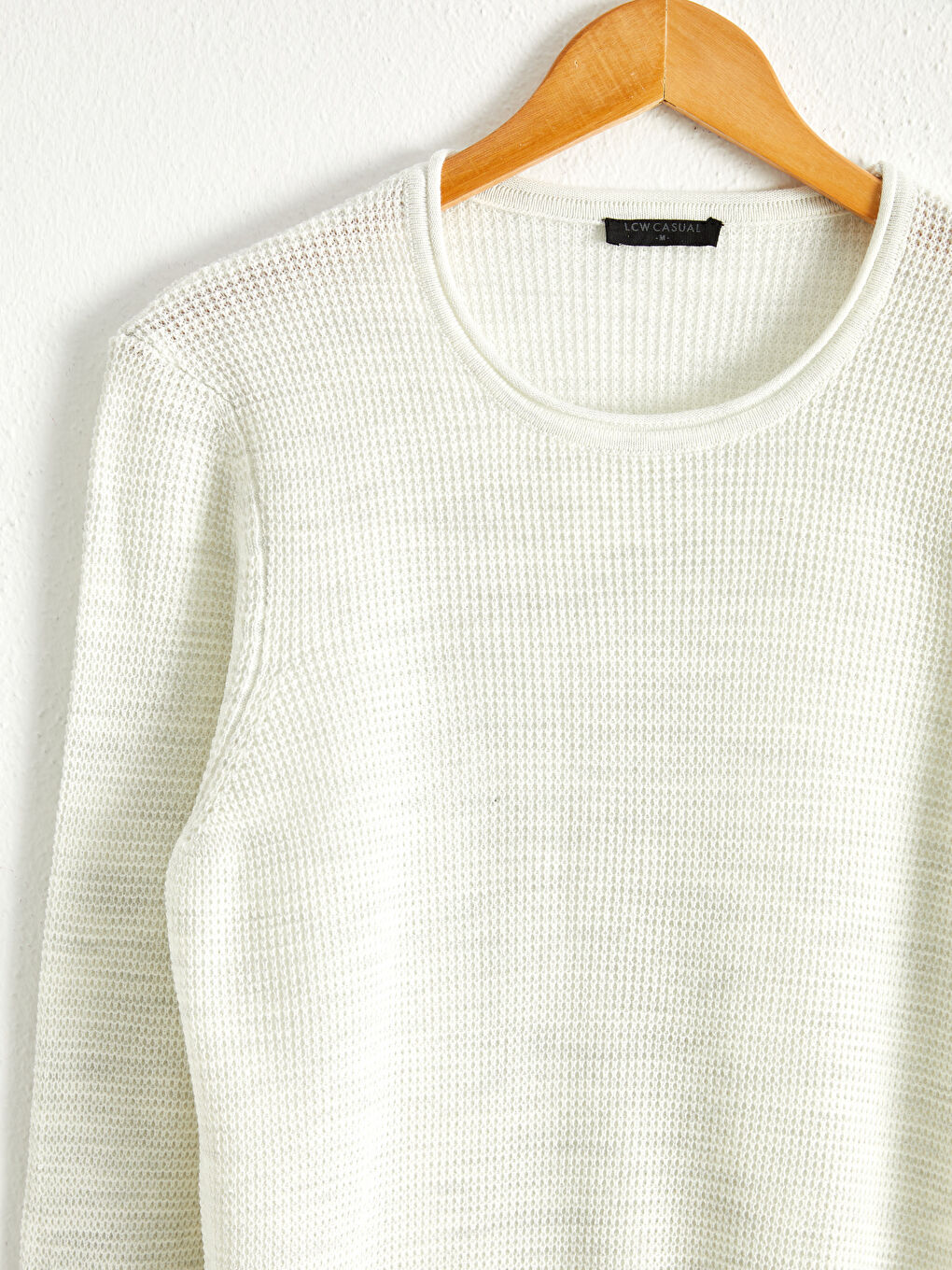 Crew Neck Basic Lightweight Tricot Jumper-2