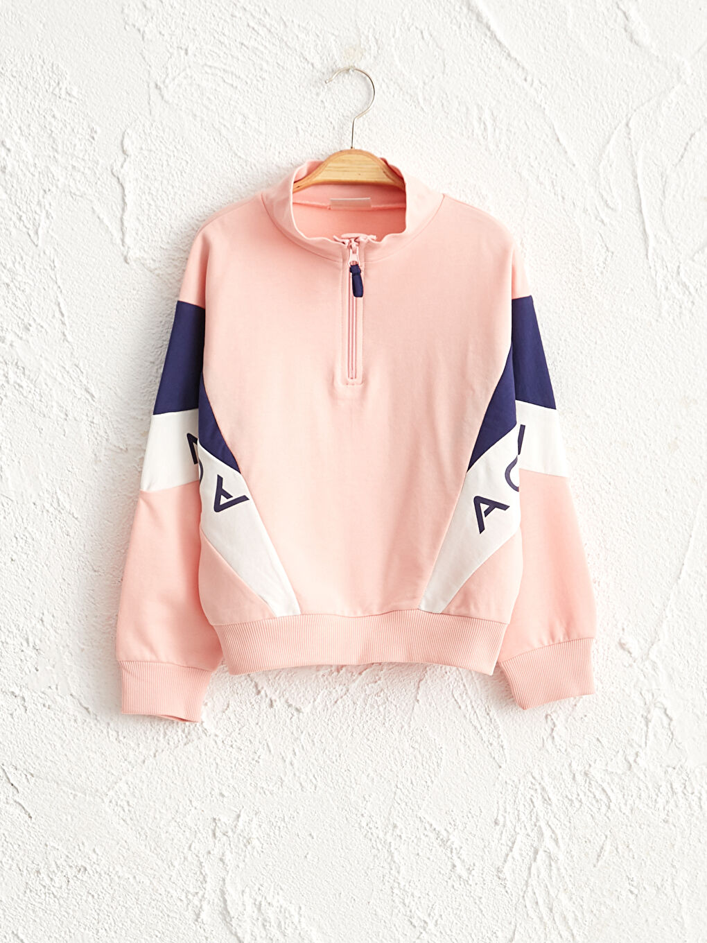 LCW Kids High Collar Long Sleeve Girls' Sweatshirt -0W8522Z4-G3G