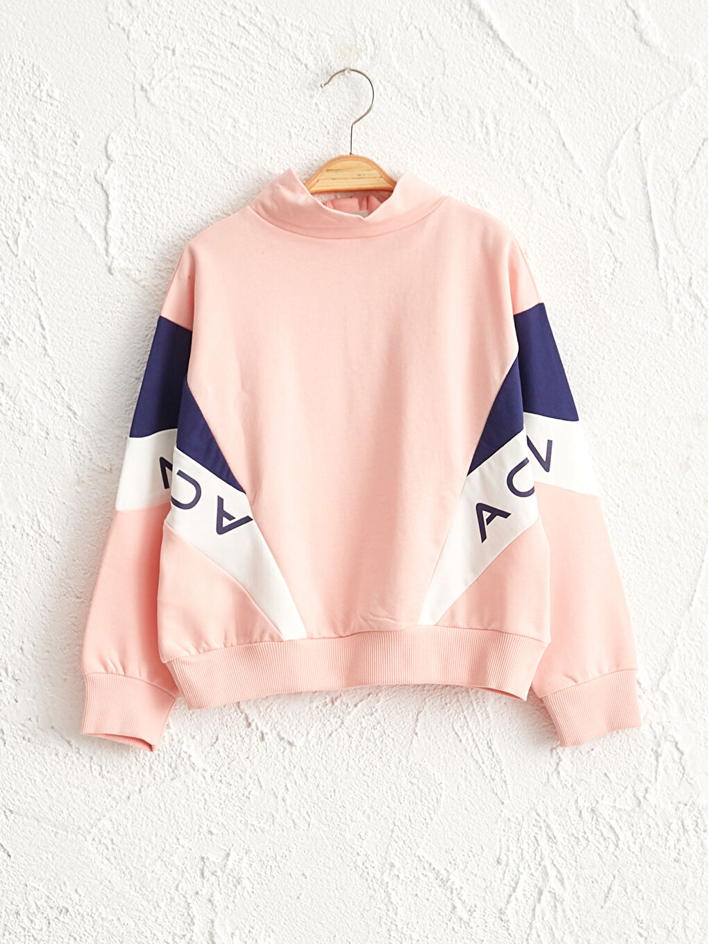 LCW Kids High Collar Long Sleeve Girls' Sweatshirt -0W8522Z4-G3G