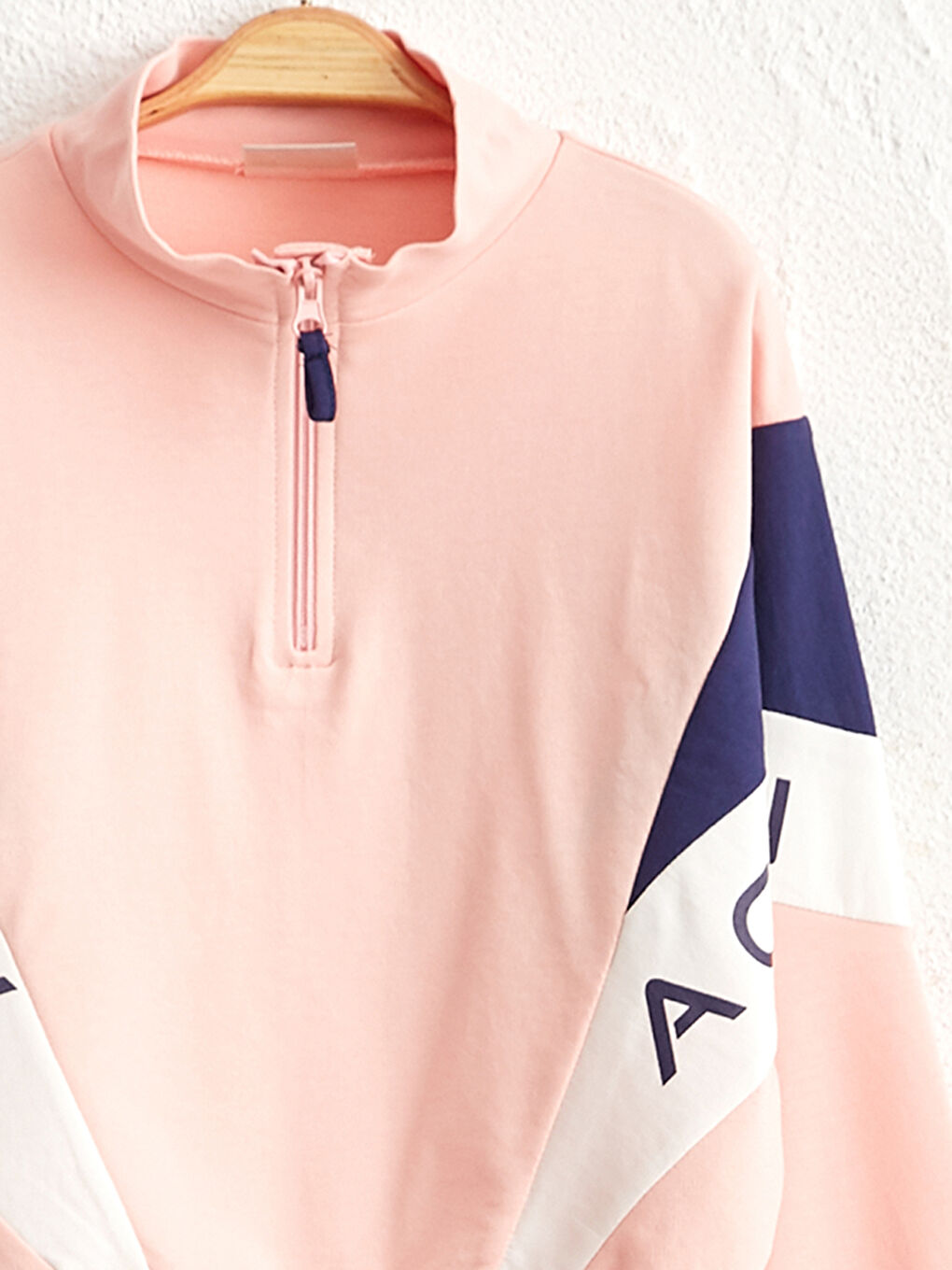 LCW Kids High Collar Long Sleeve Girls' Sweatshirt -0W8522Z4-G3G