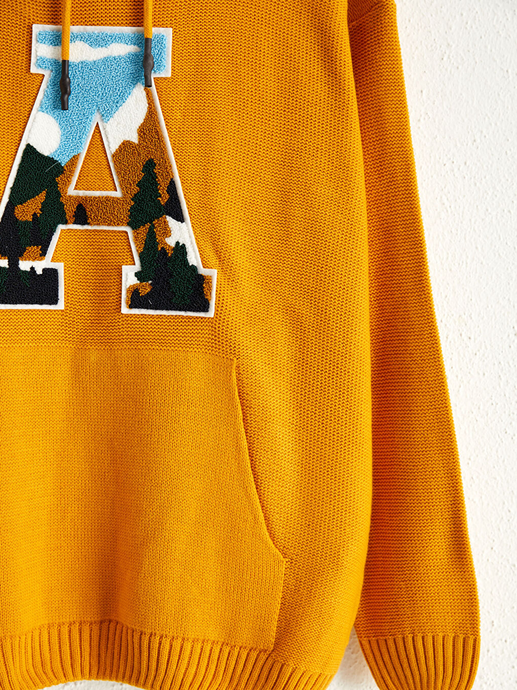 Pulover Gros din Tricot cu Glugă-3