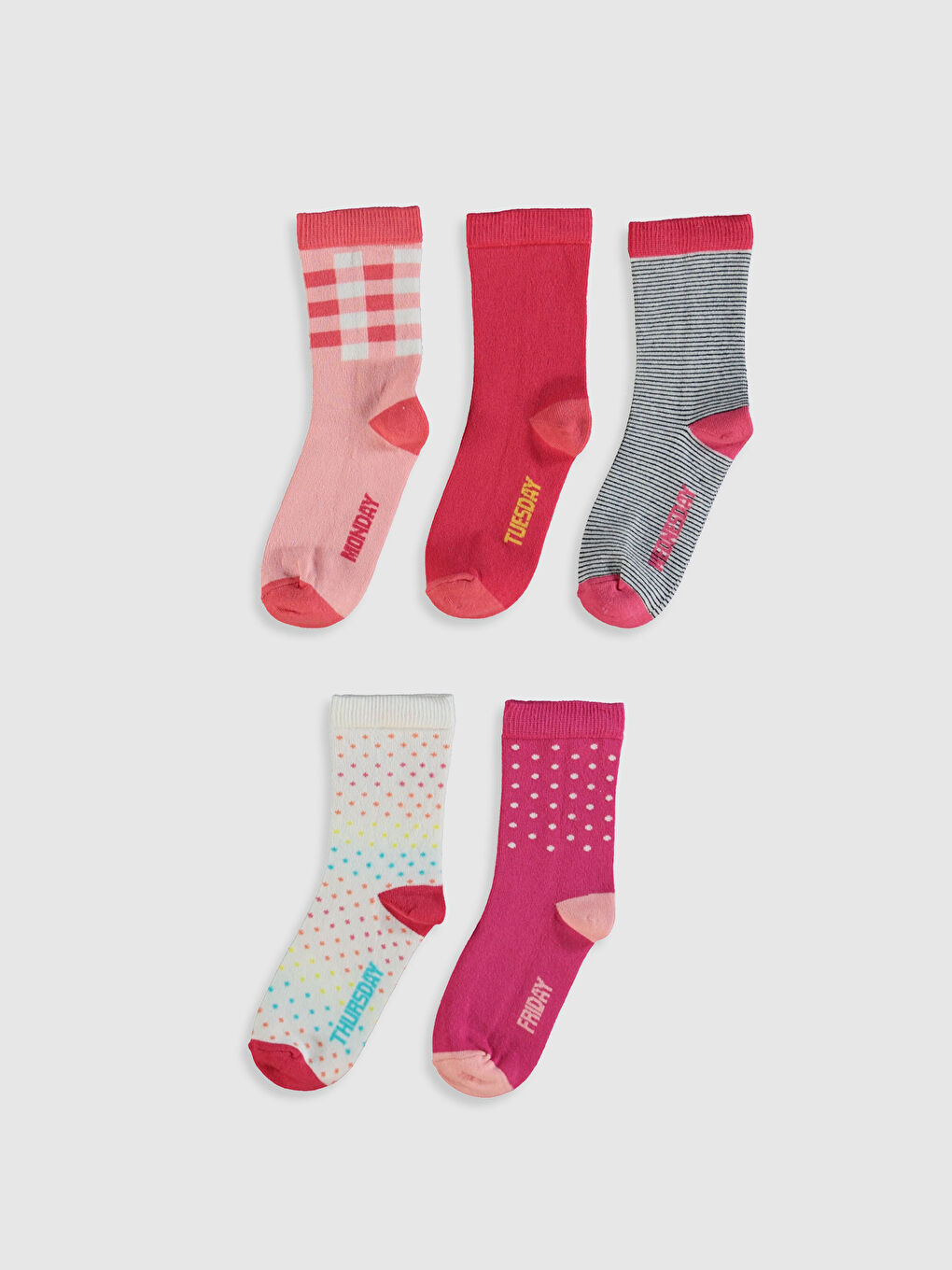 Girls' Ankle Socks 5 Pack-1