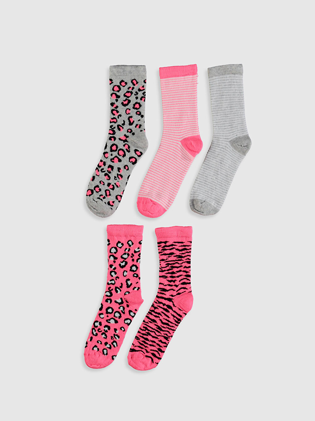 Girls' Ankle Socks 5 Pack-1